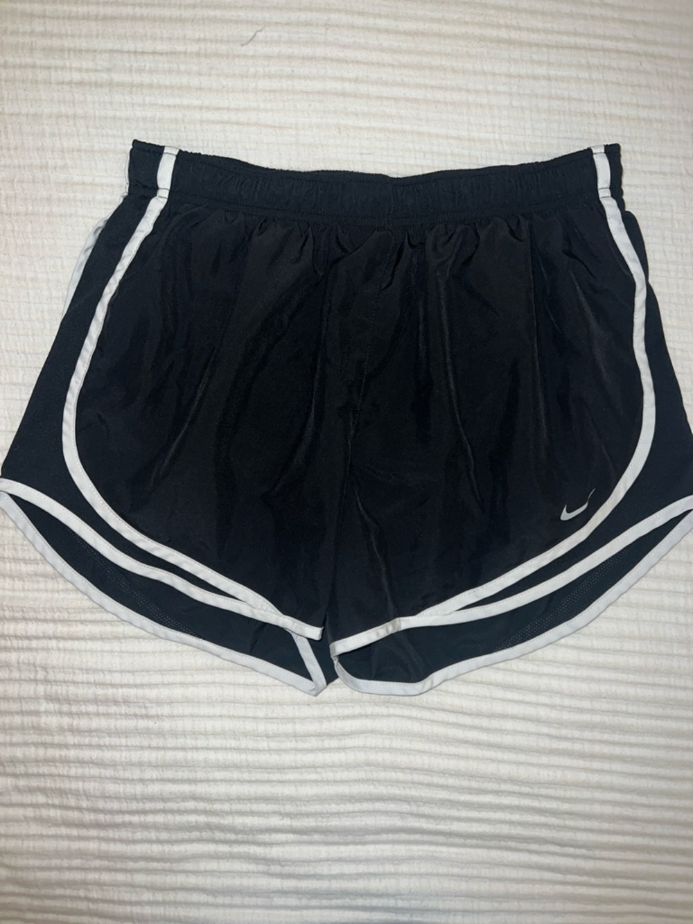 Nike Women’s Black Athletic Shorts with White Piping